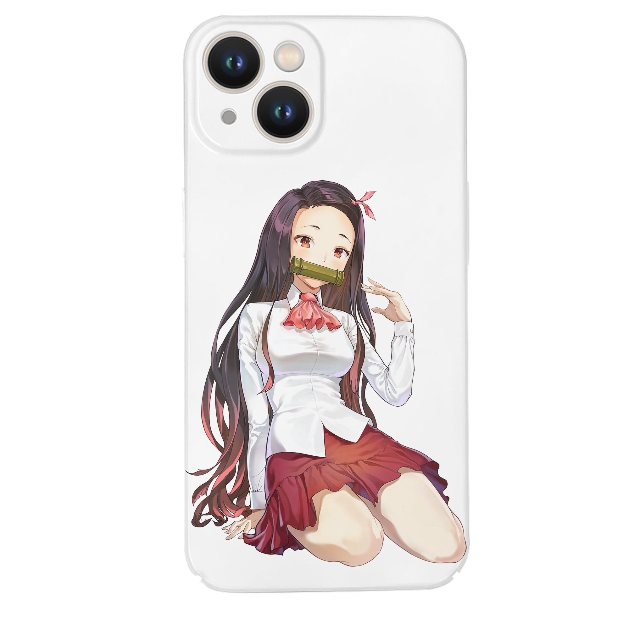（画像用） 鬼滅の刃（きめつのやいば）竈門 禰󠄀豆子／かまど ねずこ Kamado Nezuko 【iPhone 14シリーズ対応】ハードケース